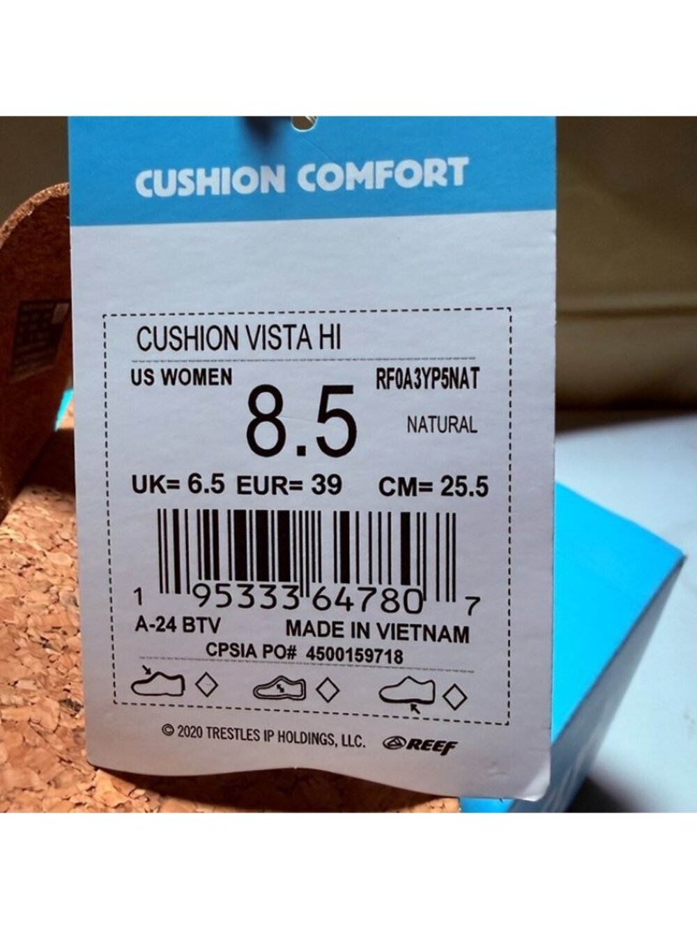 Reef Cushion Vista Hi Women's Shoes Natural Size 8.5 - Picture 10 of 10